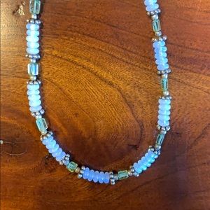 Handmade Glass and peridot beaded set